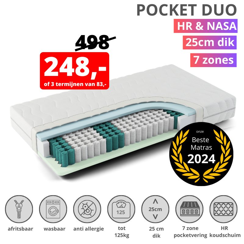 Stella Pocket DUO DELUXE 25CM - 7 zones
