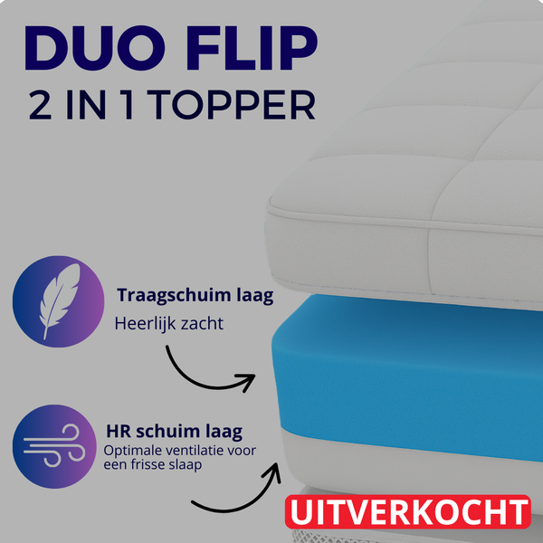Duo Flip topper - Extra Dik - 180x200